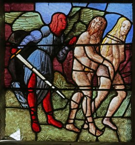 Window depicting the Expulsion of Adam and Eve from Eden